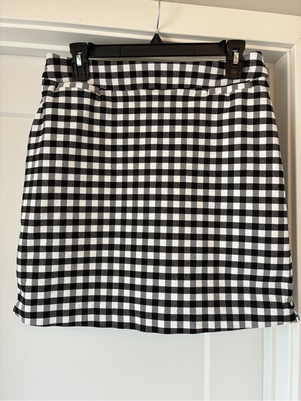 Black & White Gingham Skort